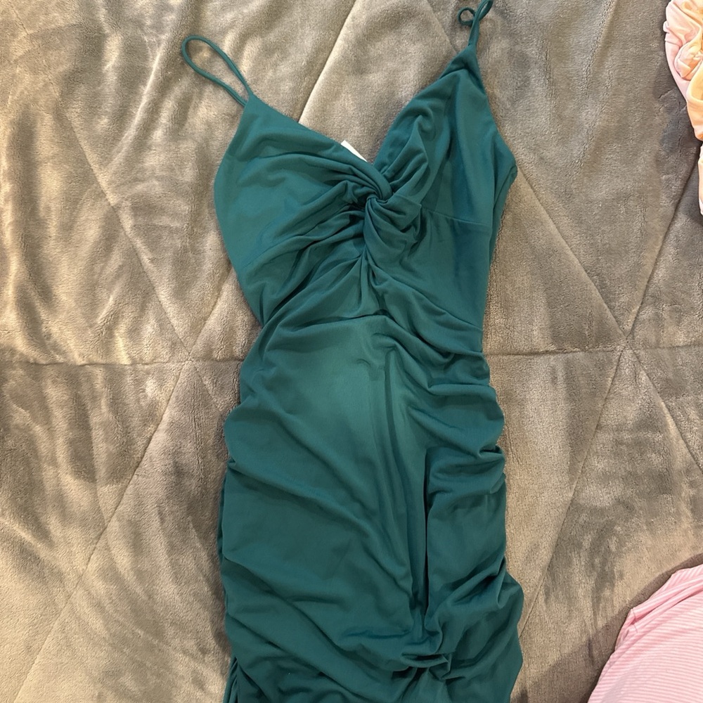 Lucy in the Sky Teal Mini Dress